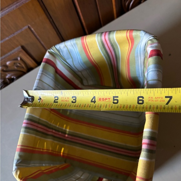 Vintage Longaberger Long Tapered Basket with Striped Liner - Picture 8 of 10